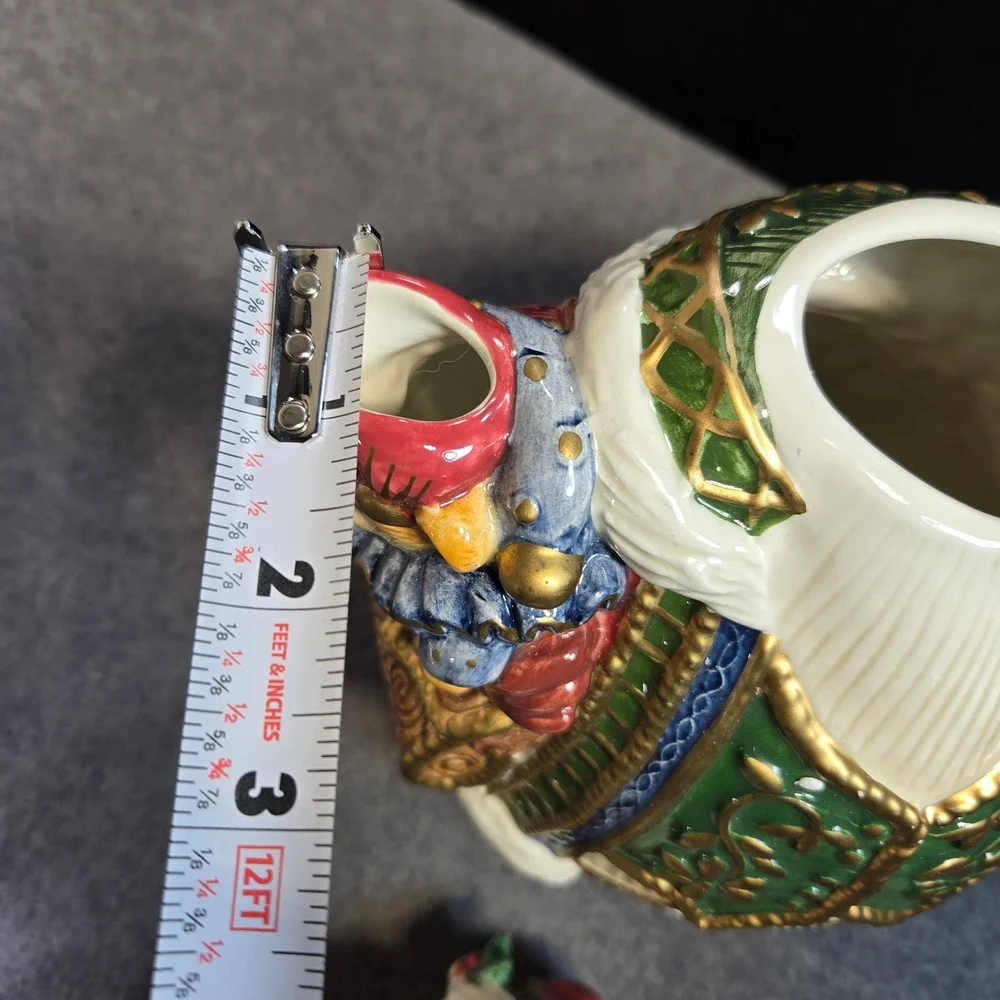 Vintage Fitz and Floyd Classics Santa Teapot Handcrafted‎ Christmas Decor & Box